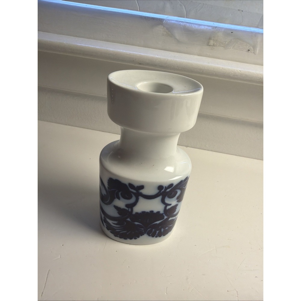 Rosenthal Germany Bjorn Wiinblad Porcelain Candleholder White Blue Birds Signed